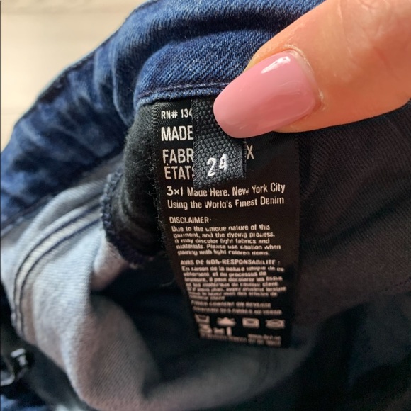 3x1 Raw Hem Distressed Skinny Jeans - Picture 8 of 14